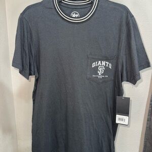 47 Black Short Sleeve Tee Sporty Design